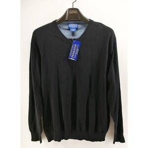NWT Pendleton Black V neck Sweater COTTON CASHMERE MEN'S‎ SIZE L BRAND NEW